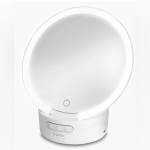 iHome White LED Lighted Vanity Mirror with Touch Ring